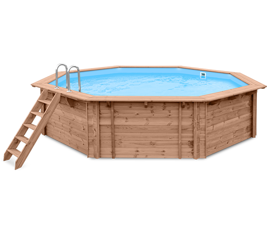Render di una Piscina Exotic Sunset 537 - Piscine in Legno - Esa Italy Piscine