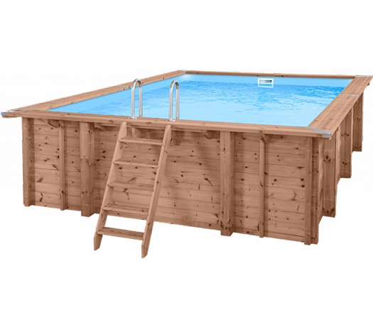 Render di una Piscina Summer Oasis 600 - Piscine in Legno - Esa Italy Piscine