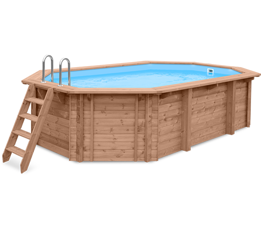 Render di una Piscina Sea Breeze 607 - Piscine in Legno - Esa Italy Piscine