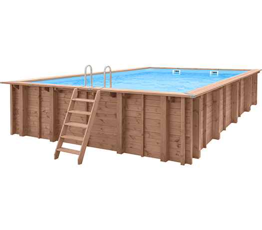 Render di una Piscina Pearl of South 834 - Piscine in Legno - Esa Italy Piscine