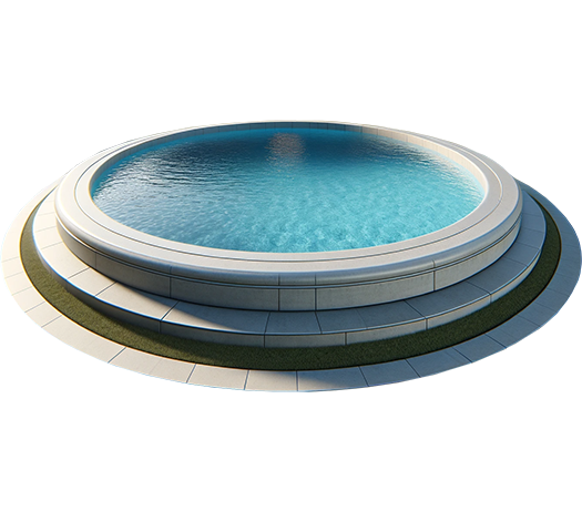 Render di una piscina Fuori Terra - Esa Italy Piscine