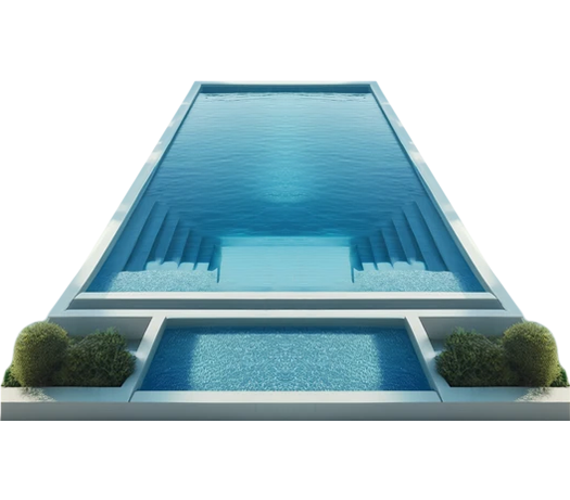 Render di una piscina interrata - Esa Italy Piscine