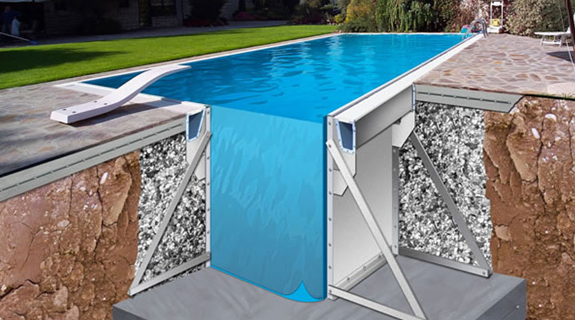 Pannelli in acciaio R10 BI-plastificato - Esa Italy Piscine